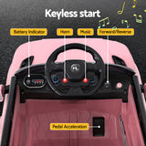 Rigo Ride On Car Kids Electric Ride On Cars SUV Remote 12V Pink - 45-Degree Angle