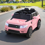 Rigo Ride On Car Kids Electric Ride On Cars SUV Remote 12V Pink - Low Angle