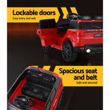 Rigo Kids Electric Ride On Car SUV Range Rover-inspired Cars Remote 12V Red - Close-Up Angle