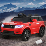 Rigo Kids Electric Ride On Car SUV Range Rover-inspired Cars Remote 12V Red - Low Angle
