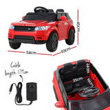 Rigo Kids Electric Ride On Car SUV Range Rover-inspired Cars Remote 12V Red - Front View