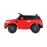 Rigo Kids Electric Ride On Car SUV Range Rover-inspired Cars Remote 12V Red - Side View