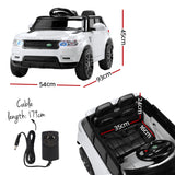 Rigo Kids Electric Ride On Car SUV Range Rover-inspired Cars Remote 12V White - Front View