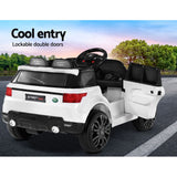 Rigo Kids Electric Ride On Car SUV Range Rover-inspired Cars Remote 12V White - Top-Down View