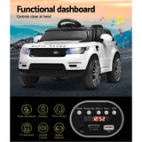 Rigo Kids Electric Ride On Car SUV Range Rover-inspired Cars Remote 12V White - 45-Degree Angle