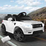 Rigo Kids Electric Ride On Car SUV Range Rover-inspired Cars Remote 12V White - Close-Up Angle