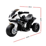 Kids Ride On Car Electric Ride On Cars Motorcycle Motorbike BMW Licensed S1000RR Black - Front View