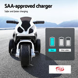Kids Ride On Car Electric Ride On Cars Motorcycle Motorbike BMW Licensed S1000RR Black - Close-Up Angle