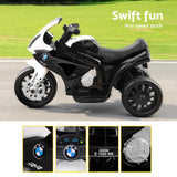 Kids Ride On Car Electric Ride On Cars Motorcycle Motorbike BMW Licensed S1000RR Black - Low Angle