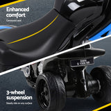 Kids Electric Ride On Car Police Motorcycle Motorbike BMW Licensed S1000RR Blue - Rear View