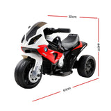 Kids Electric Ride On Car Police Motorcycle Motorbike BMW Licensed S1000RR Red - Front View