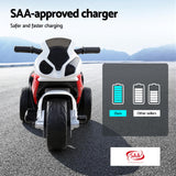 Kids Electric Ride On Car Police Motorcycle Motorbike BMW Licensed S1000RR Red - Close-Up Angle