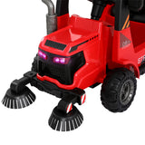 Rigo Kids Electric Ride On Car Street Sweeper Truck Toy Cars Remote 12V Red - 45-Degree Angle