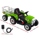 Electric Ride On Car Rigo Kids Ride On Cars Tractor Toy 12V Green - Front View