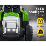 Electric Ride On Car Rigo Kids Ride On Cars Tractor Toy 12V Green - Rear View