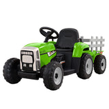 Electric Ride On Car Rigo Kids Ride On Cars Tractor Toy 12V Green - Close-Up Angle