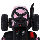 Rigo Kids Electric Ride On Car Tractor Toy Cars 12V Pink - 45-Degree Angle