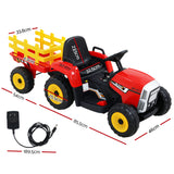 Rigo Kids Electric Ride On Car Tractor Toy Cars 12V Red - Front View
