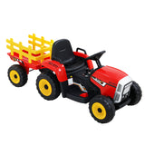 Rigo Kids Electric Ride On Car Tractor Toy Cars 12V Red - Side View