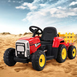 Rigo Kids Electric Ride On Car Tractor Toy Cars 12V Red - Low Angle