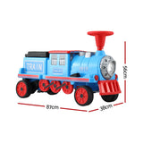 Rigo Kids Ride on Car Train 12V Electric Toy 2 Seaters Storage 87cm Blue - Front View