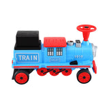 Rigo Kids Ride on Car Train 12V Electric Toy 2 Seaters Storage 87cm Blue - Side View