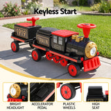 Rigo Kids Ride on Car Train 12V Electric Toy 2 Seater 136cm - Low Angle