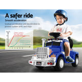 Rigo Kids Electric Ride On Car Truck Motorcycle Motorbike Toy Cars 6V Blue - Top-Down View