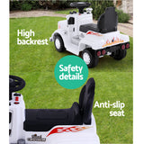 Rigo Kids Electric Ride On Car Truck Motorcycle Motorbike Toy Cars 6V White - Extra Image
