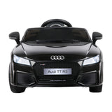 Kids Electric Ride On Car Audi Licensed TTRS Toy Cars Remote 12V Battery Black - Side View