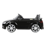 Kids Electric Ride On Car Audi Licensed TTRS Toy Cars Remote 12V Battery Black - Top-Down View
