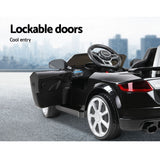 Kids Electric Ride On Car Audi Licensed TTRS Toy Cars Remote 12V Battery Black - 45-Degree Angle