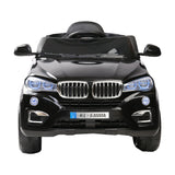 Rigo Kids Electric Ride On Car SUV BMW-Inspired X5 Toy Cars Remote 6V Black - Side View