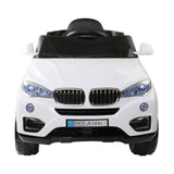 Rigo Kids Electric Ride On Car SUV BMW-Inspired X5 Toy Cars Remote 6V White - Side View