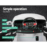Rigo Kids Electric Ride On Car SUV BMW-Inspired X5 Toy Cars Remote 6V White - Rear View