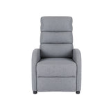 Oikiture Recliner Chair Armchair Adjustable Sofa Lounge Polyester Grey - Close-Up Angle
