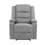 Oikiture Recliner Chair Padded Lounge With Side Pocket Polyester Grey - Top-Down View