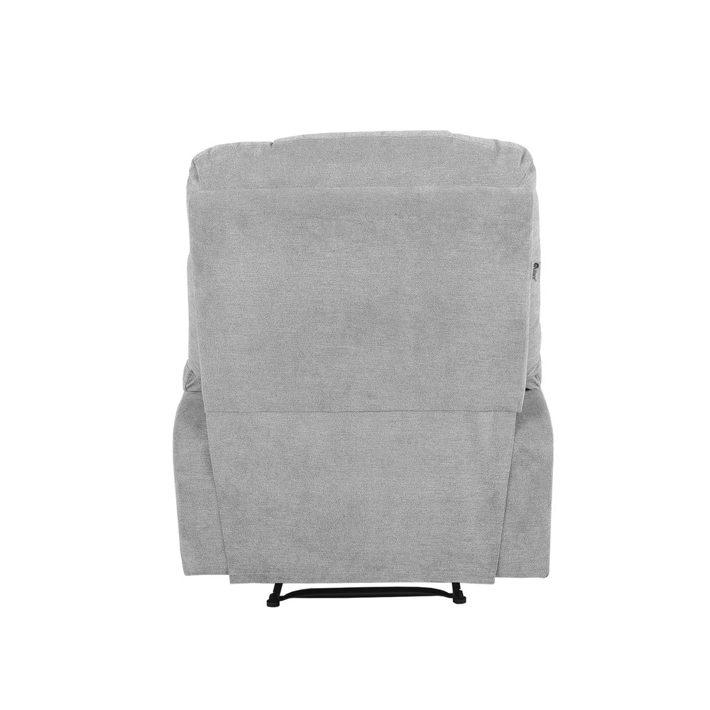 Oikiture Recliner Chair Electric Massage Chairs Heated Polyester Grey