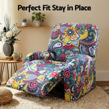 Artiss Stretch Kids Recliner Cover 4-Pieces Recliner Chair Slipcovers Printed Polyester - 45-Degree Angle