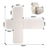 Artiss Quilted Recliner Chair Covers 100% Waterproof Recliner Slipcovers - Front View