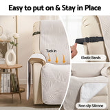 Artiss Quilted Recliner Chair Covers 100% Waterproof Recliner Slipcovers - Close-Up Angle