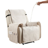 Artiss Quilted Recliner Chair Covers 100% Waterproof Recliner Slipcovers - Low Angle