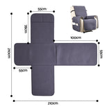 Artiss Quilted Recliner Chair Covers 100% Waterproof Recliner Slipcovers Grey - Front View