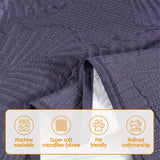 Artiss Quilted Recliner Chair Covers 100% Waterproof Recliner Slipcovers Grey - Top-Down View