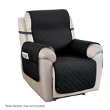 Waterproof Black Recliner Chair Cover by Artiss - Diamond-Quilted Design