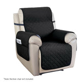 Waterproof Black Recliner Chair Cover by Artiss - Diamond-Quilted Design