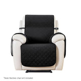 Waterproof Black Recliner Chair Cover by Artiss - Diamond-Quilted Design