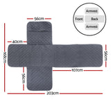 Artiss Grey Recliner Chair Cover - 100% Waterproof and Stylish - Front View