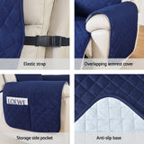 Navy 100% Water-Resistant Recliner Chair Cover by Artiss