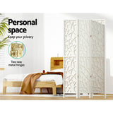 Artiss 3 Panel Room Divider Screen 122x170cm Clover White - Top-Down View